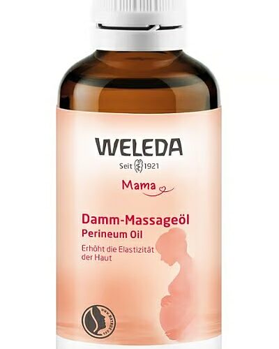 Damm-Massageöl – Das Weleda Damm-Massageöl pflegt auf sanfte Weise und verbessert bei regelmäßigem Einmassieren die Elastizität und Widerstandsfähigkeit der Haut vor der Geburt